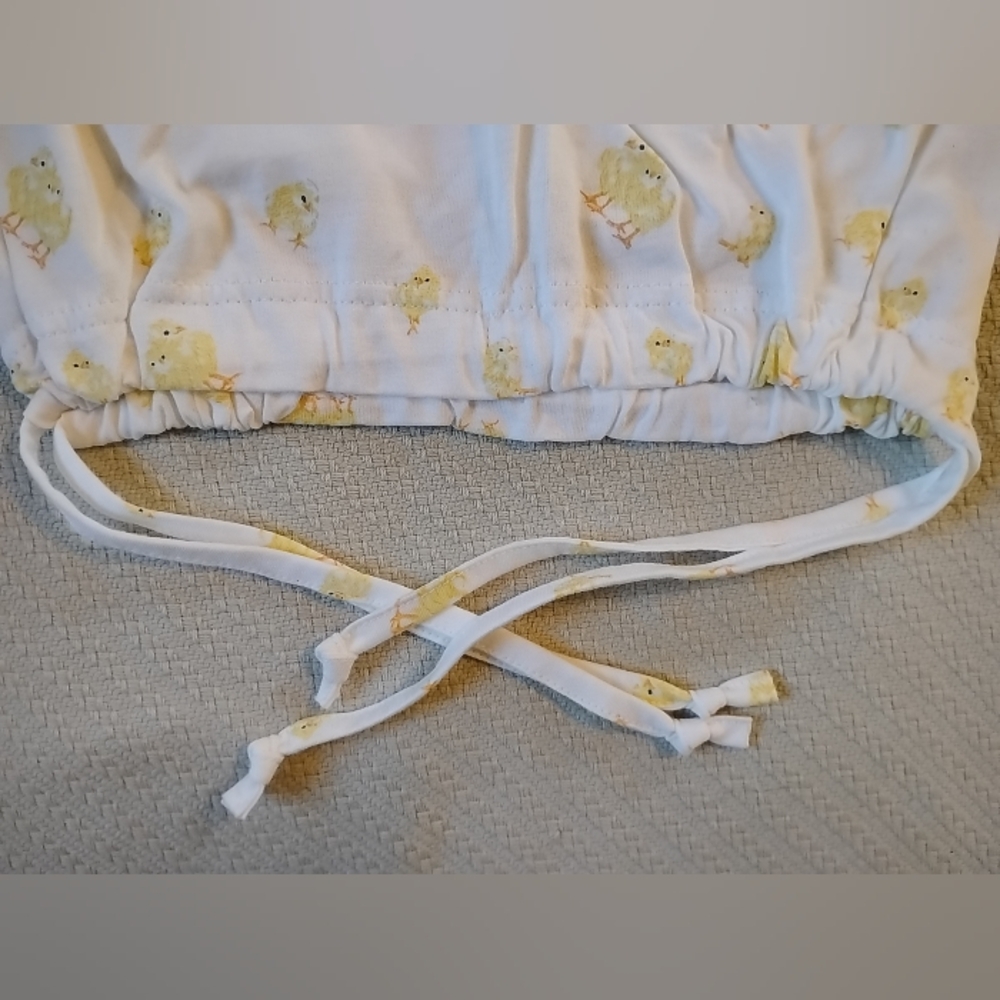 Pixie Lily Baby Bunting Gown Sack Yellow Chicks 3-6 Luxury Pima Cotton Gift NWT - Picture 4 of 9